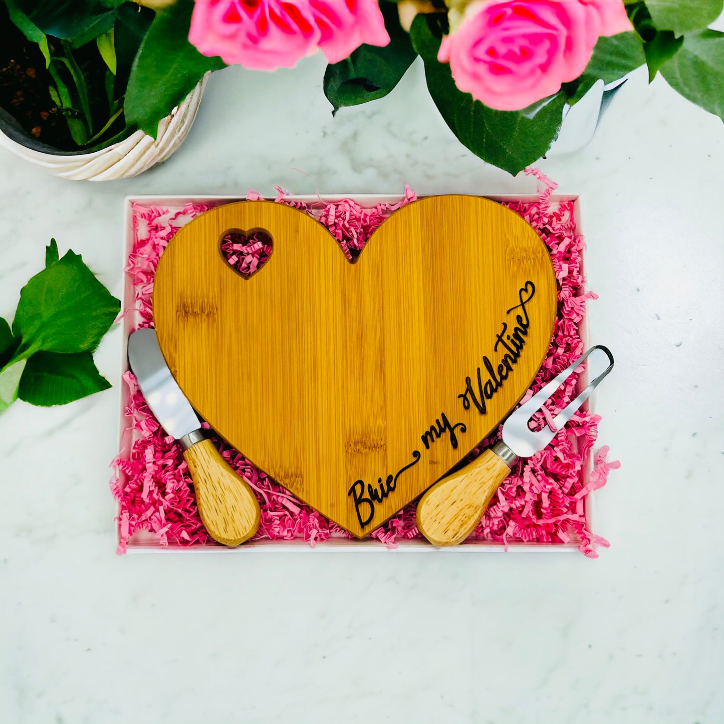 Brie My Valentine Heart Charcuterie Board