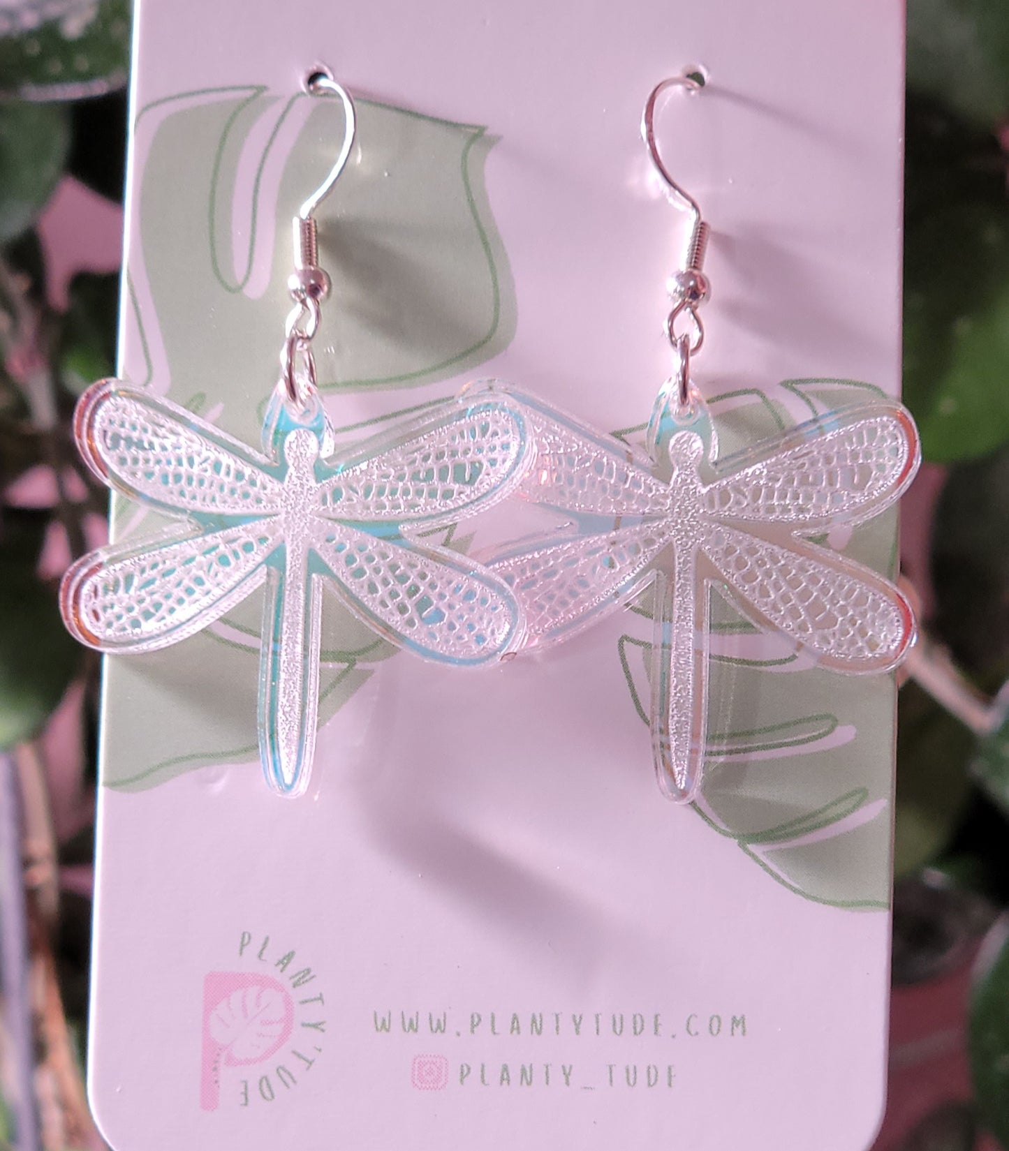 Iridescent Dragonfly Earrings