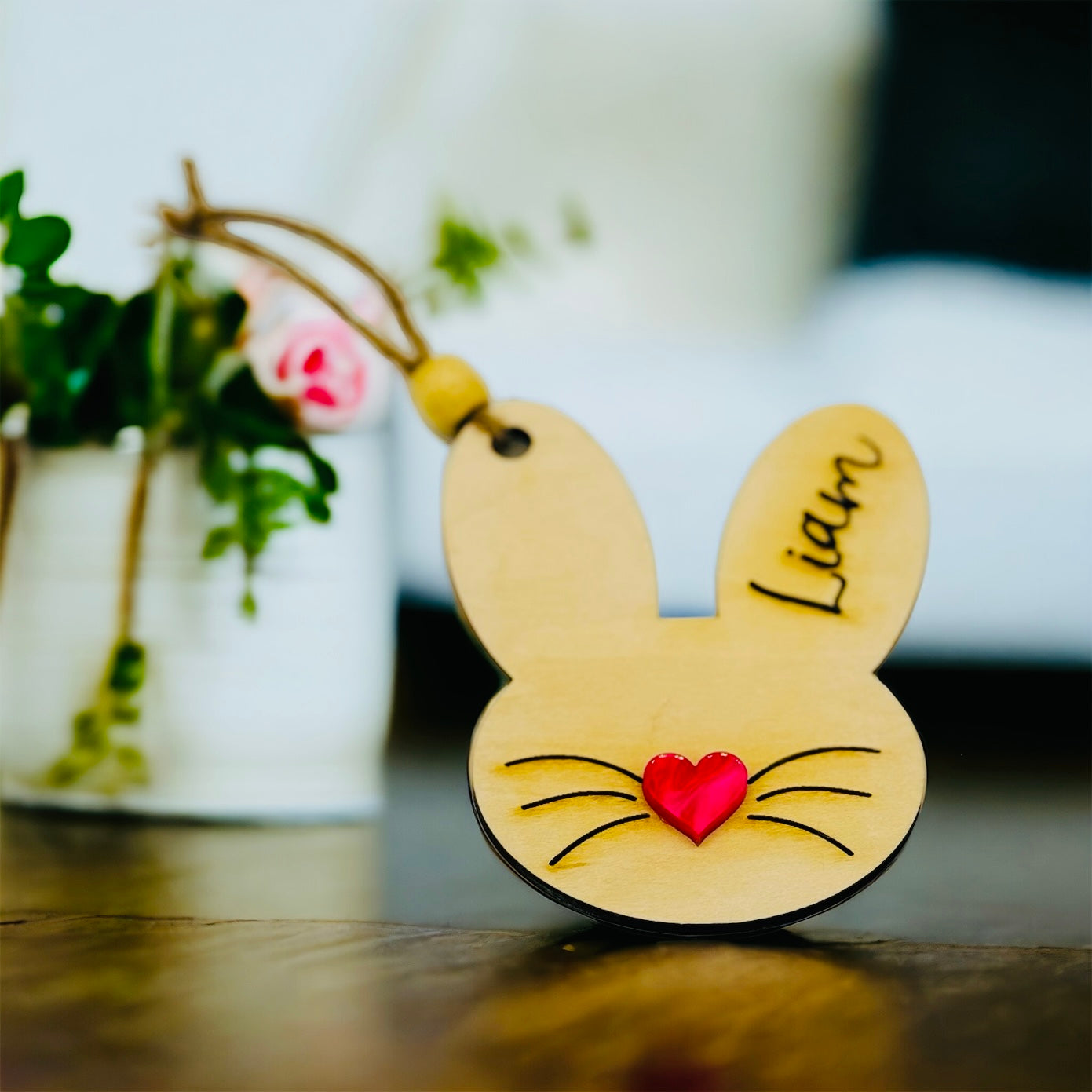 Custom Name Easter Bunny Tag