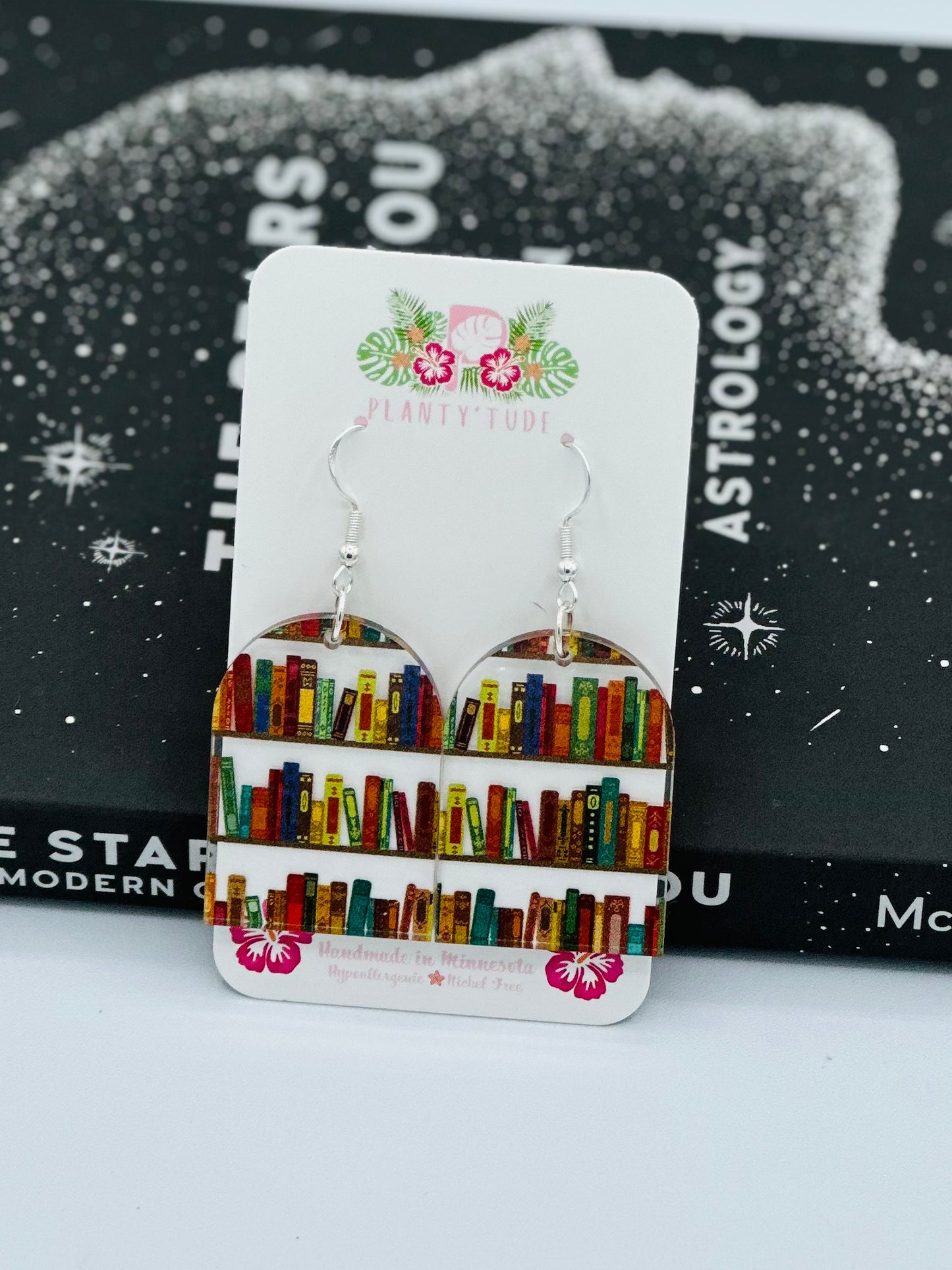 Bookshelf Earrings