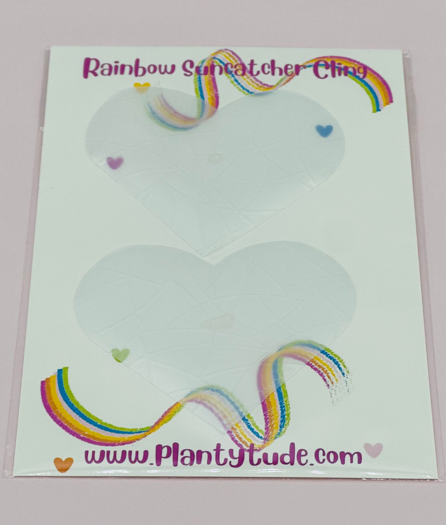 Hearts Rainbow Suncatcher Cling