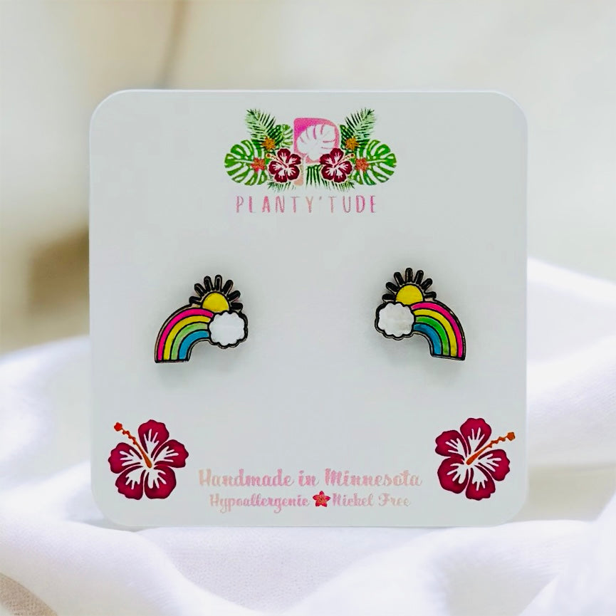 Sunny Rainbow Earring Studs