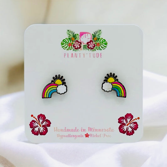 Sunny Rainbow Earring Studs