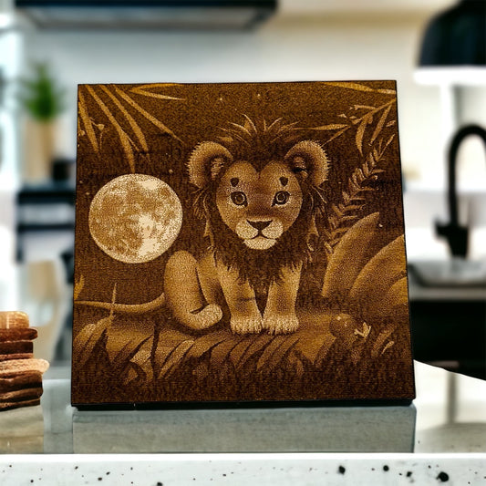 Cute Baby Lion Coaster Set