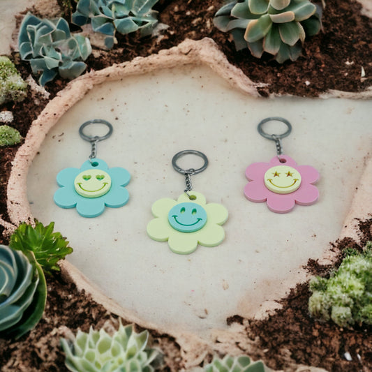 Happy Face Keychain