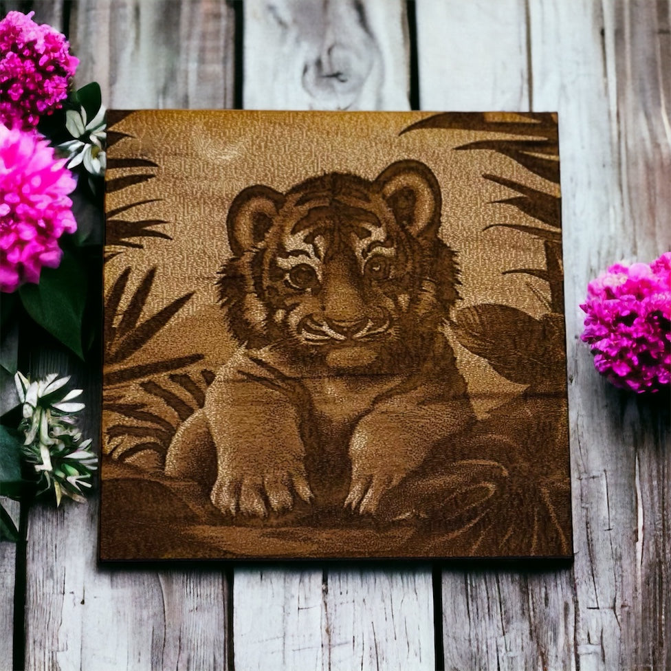 Cute Baby Tiger Coasters set