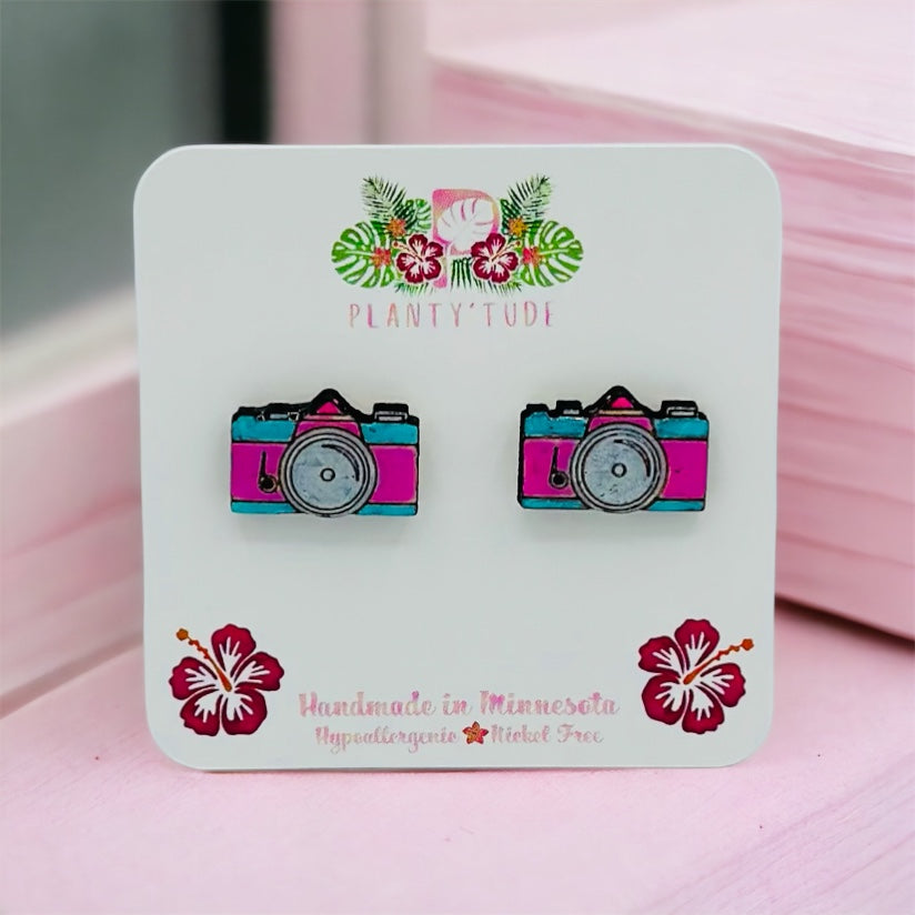 Camera Earring Studs