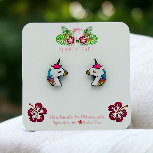 Unicorn Earring Studs